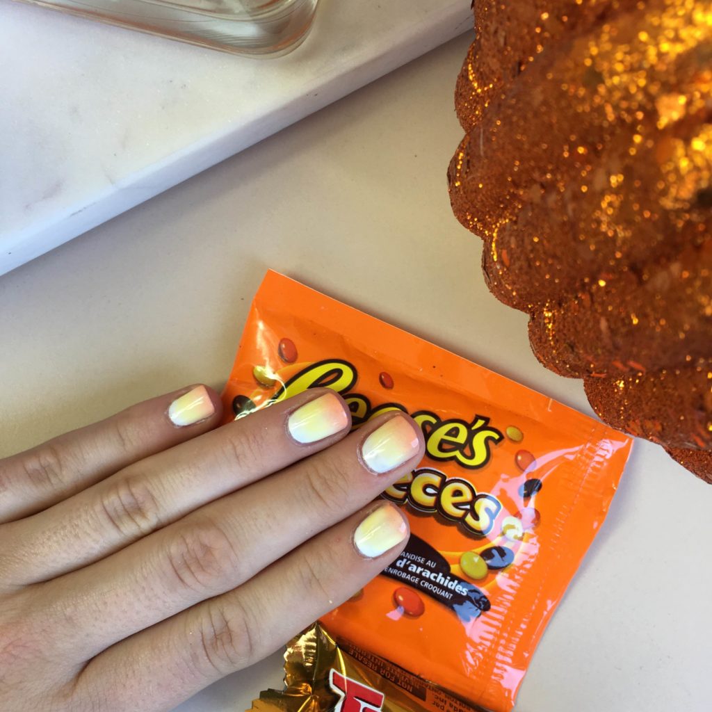 Candy Corn Manicure | Easy Halloween Nail Art